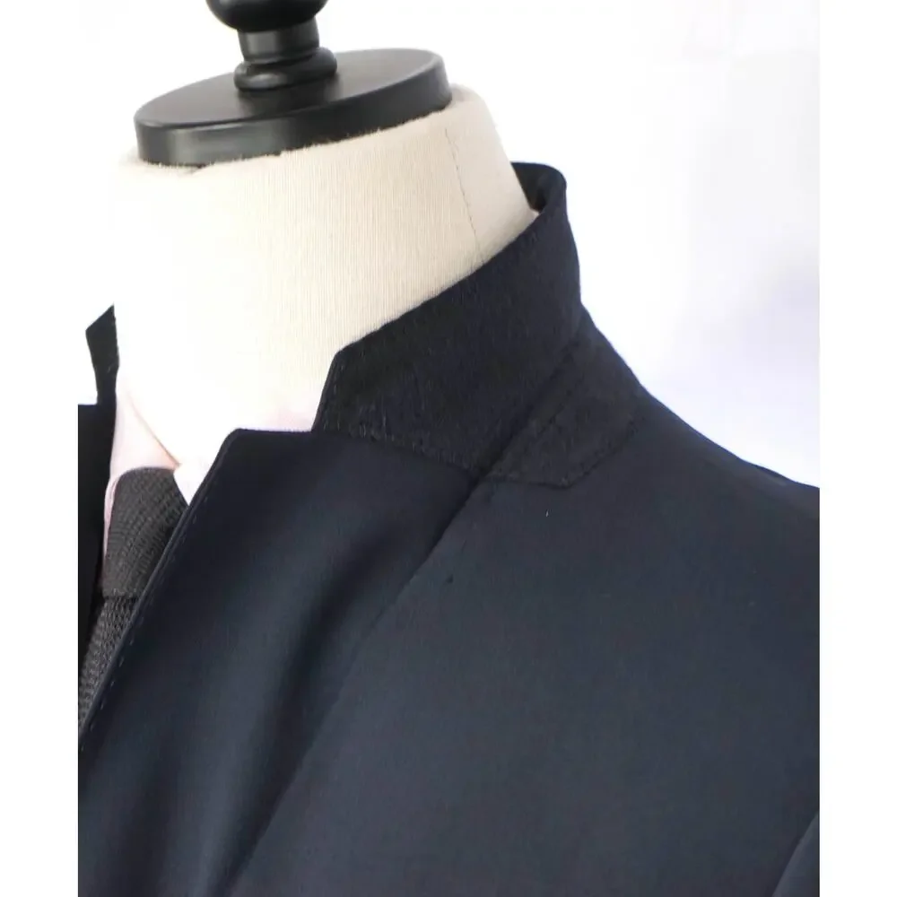 ARMANI COLLEZIONI - Navy Blue Wool Blazer - 38R